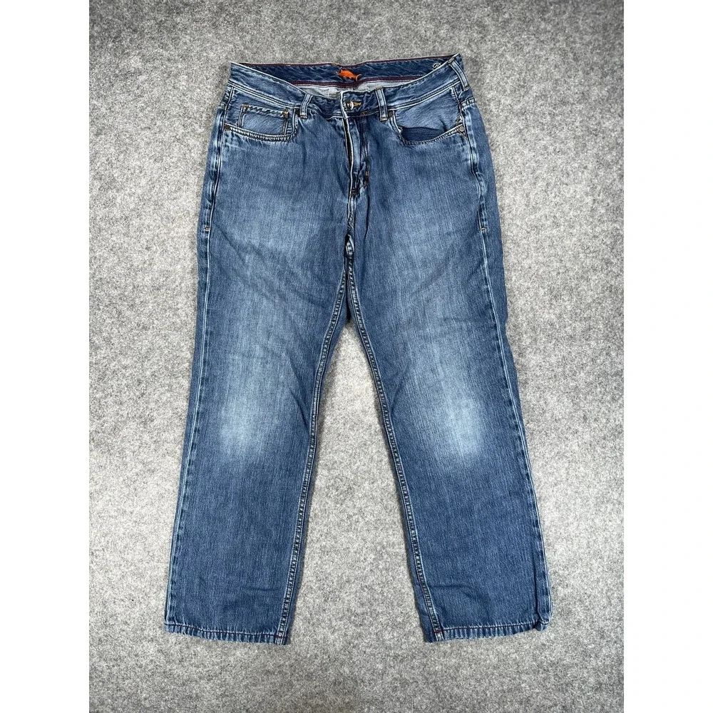 Tommy Bahama Jeans Mens 34x34 (34x29)‎ Blue Relaxed Fit Straight Leg Denim Pants